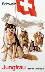 Edward Weber, Jungfrau Berner Oberland Schweiz, 1947, poster