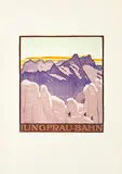 Emil Cardinaux, Jungfrau-Bahn bei der station Eismeer das Schreckhorn, 1910, poster