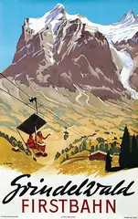 Armin Koller, Grindelwald Firstbahn, 1946, poster