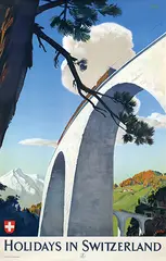 Edmund Welf, Holidays in Switzerland, 1946, poster