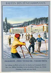 Werner Maack, Bauten des Fünfjahrplanes Freude und neue Kraft, 1954, poster