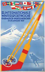 Edwin H. Henel, III. International Wintersportwoche Garmisch-Partenkirchen, 1939, poster