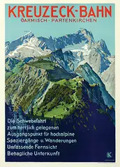 Kreuzeck-Bahn Garmisch-Partenkirchen by Michael Z. Diemer, poster, sold Feb 2022