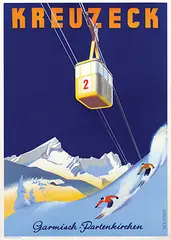 Prof. Plenert, Kreuzeck Garmisch-Partenkirchen, poster