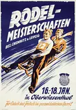 Hommela, Rodelmeisterschaften in Oberwiesenthal, 1946, poster