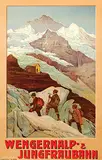 Anton Reckziegel, Wengernalp & Jungfraubahn, 1906, poster