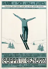 Monogram ls, Coppa della citta di Genova Club Alpino Italiano, 1926, poster