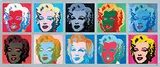 Ten Marilyn Monroe 1967 by Andy Warhol, 1999, poster, sold Feb 2022