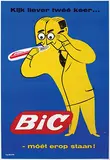 Pierre Fix-Masseau, Kijk kiever twéé keer? BiC - móét erop staan!, 1958, poster
