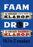 Advertising Agency Palm, Faam Klarop Drop NU in 2 smaken, 1961, poster