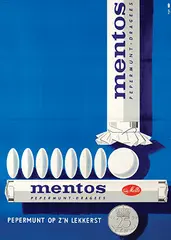 Paul Kor, van Melle mentos pepermunt-dragees, 1961, poster