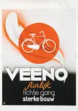 De V, Veeno (rijwielen) Sierlijk lichte gang sterke bouw, 1942, poster