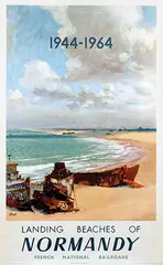 Albert V.E. Brenet, Landing Beaches of Normandy 1944-1964, 1963, poster