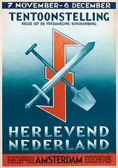 Louis Manche, Tentoonstelling Herlevend Nederland Rijksmuseum Amsterdam, 1942, poster