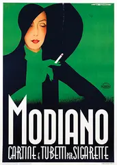 Franz Lenhart, Modiano Sigarette, 1935, poster