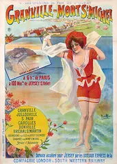 Paolo Henri, Granville-Mont St. Michel. Cie. des Chemin de Fer de l'Ouest, 1895, poster