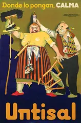 Achille Mauzan, Untisal Donde lo pongan, Calma (where they put it, it calms down), 1929, poster