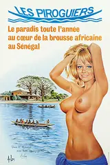 Aslan, Les Piroguiers Restaurant au Sénegal, 1980, poster