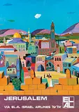 Peter Laszlo Peri, ELAL Jerusalem Israel, poster