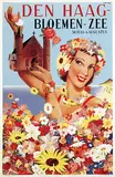 Guust Hens, Den Haag-Bloemen-Zee, 1951, poster