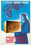 Andrea Previtali, l'Italia chiede viveri (Italy asks for food) CARE food from USA, poster