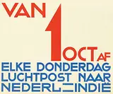 Nicolaas P. de Koo, Van 1 Oct af elke donderdag luchtpost naar Nederl.-Indië