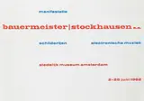 Piet van der Have, stedelijk museum amsterdam manifestatie bauermeister, 1962, poster