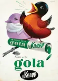 Natale Ligasacchi, Pastiglie per la gola dr. Knapp, 1953, poster