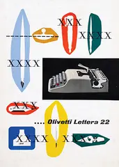 Giovanni Pintori, Olivetti Lettera 22 ink, poster