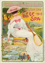 Fernand Touissaint, Exposition Univ le Liège Spa, 1905, poster