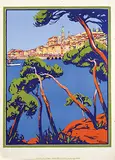 Roger Broders, Before text, (handwritten caption: Menton), 1923, poster