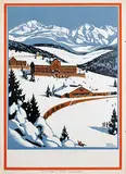 Roger Broders, Before text, (handwritten caption: Sports d'Hiver au Mont-Revard Savoie), poster