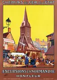 Soubie, Excursion en Normandie Honfleur, 1927, poster