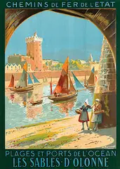 Joanni Maurice Perronnet, Plages et Ports de L'Océan Les Sables-D'Olonne, 1928, poster