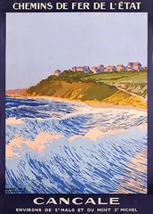 Henry de Renaucourt, Cancale Environs de St. Malo et du Mont St. Michel, 1927, poster