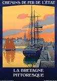 Léon Constant-Duval, La Bretagne Pittoresque Roscoff Le Port, poster