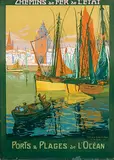 Julien Lacaze, Ports & Plages de l'Océan La Rochelle, 1914, poster