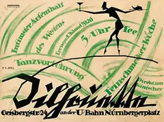 Esther E. Joel, Silhouette Tanzvorführung, 1920, poster