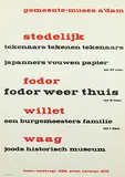 Willem Sandberg, gemeente-musea a'dam fodor willet waag, 1955, poster