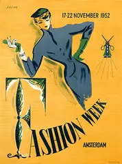 Sacha van Dorssen, Fashionweek Amsterdam, 1952, poster