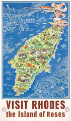 Egon Huber, Visit Rhodes The Island of Roses, 1935, poster