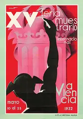 XV feria muestrario internacional Valencia by J. Canet Cabellon, 1932, poster, sold Jul 2021
