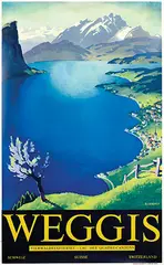 Otto Landolt, Weggis Vierwaldstättersee Schweiz, 1938, poster