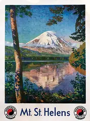 Gustav W. Krollmann, Northern Pacific Mt. St. Helens, poster