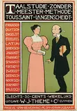 Johan C. Braakensiek, Taalstudie zonder meester, methode Toussaint-Langenscheidt, uitgave W.J. Thieme & Co. Zutphen, poster