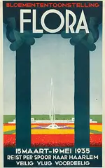 Fré J. Drost, Bloemententoonstelling Flora, 1935, poster