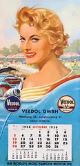 Else von Czülik, Veedol 1958 calendar GMBH Hamburg, poster