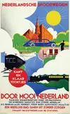 Fré J. Drost, NS Door mooi Nederland een heerlijke dag samen, 1935, poster