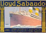 Francesco Brignola, Lloyd Sabaudo Linee, 1922, poster