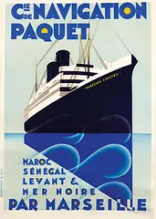 Max Ponty, Cie de Navigation Paquet "Maréchal Lyautey", poster